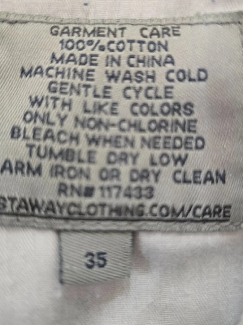 Castaway Nantucket Men's Flat Front Chino Shorts Crab Embroidered Blue Size 35